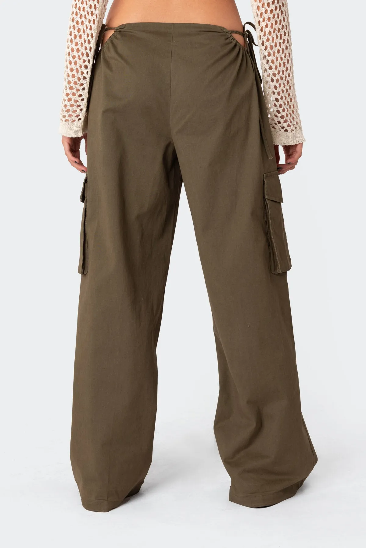 Carlo Low Rise Side Cut Out Cargo Pants sold by Edikted product image thumbnail 4