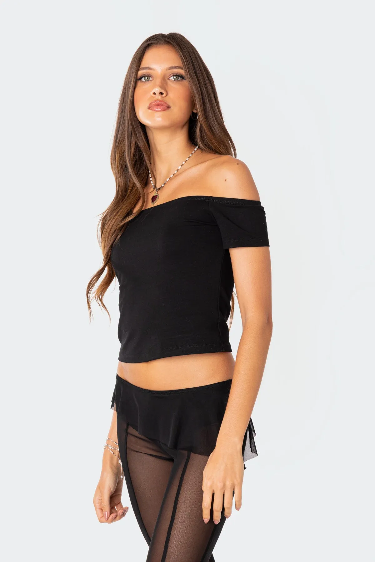Trixie Off Shoulder Top sold by Edikted product image thumbnail 3