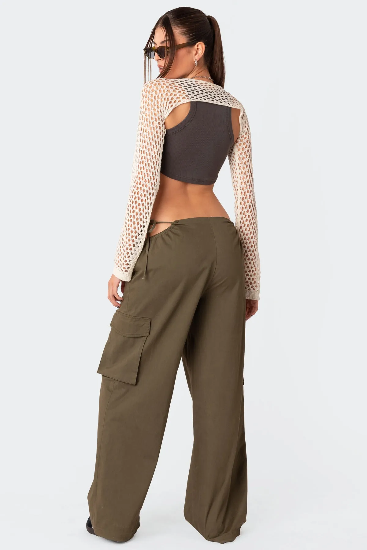 Carlo Low Rise Side Cut Out Cargo Pants sold by Edikted product image thumbnail 3