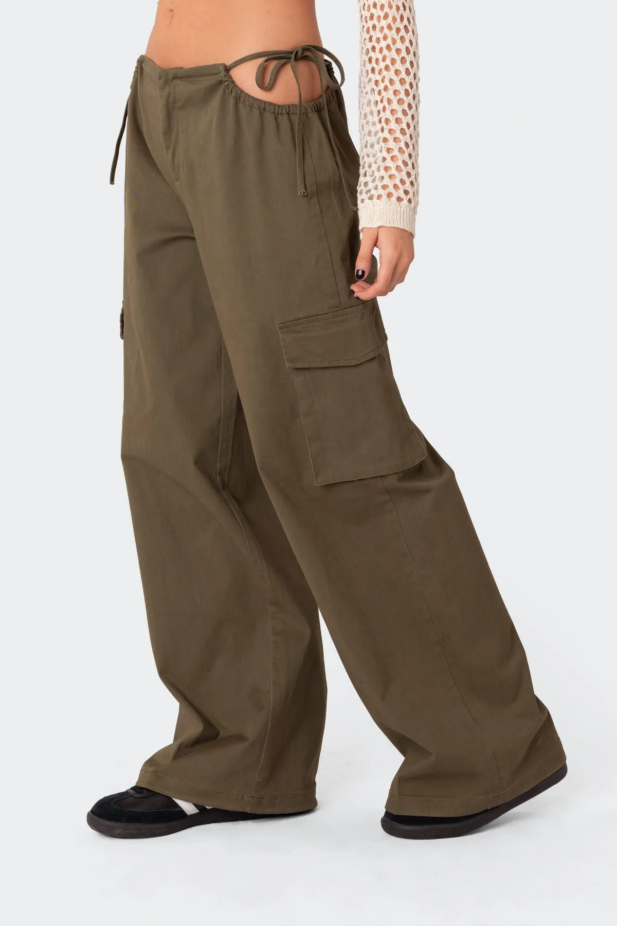 Carlo Low Rise Side Cut Out Cargo Pants sold by Edikted product image thumbnail 5