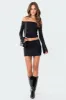 Corey Low-Rise Gathered Mini Skirt sold by Edikted