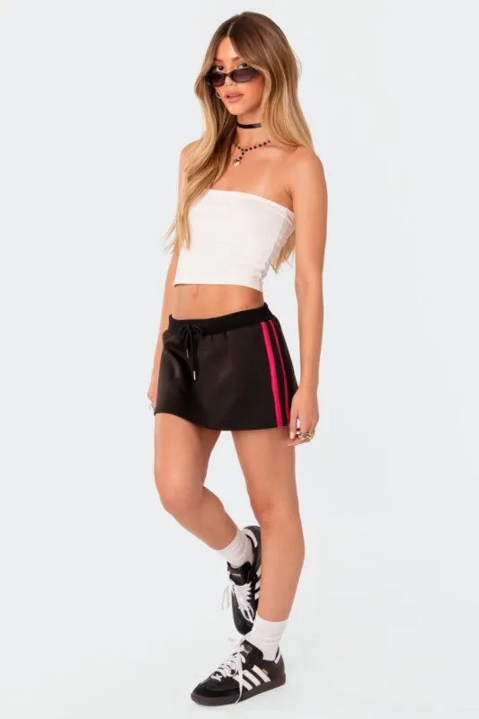 Athlete Low Rise Mini Skirt sold by Edikted