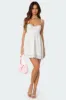 Bonny Lace Trim Cotton Mini Dress sold by Edikted