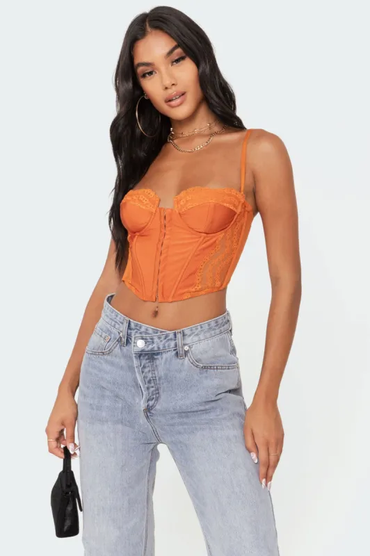 Payton Lace Corset sold by Edikted