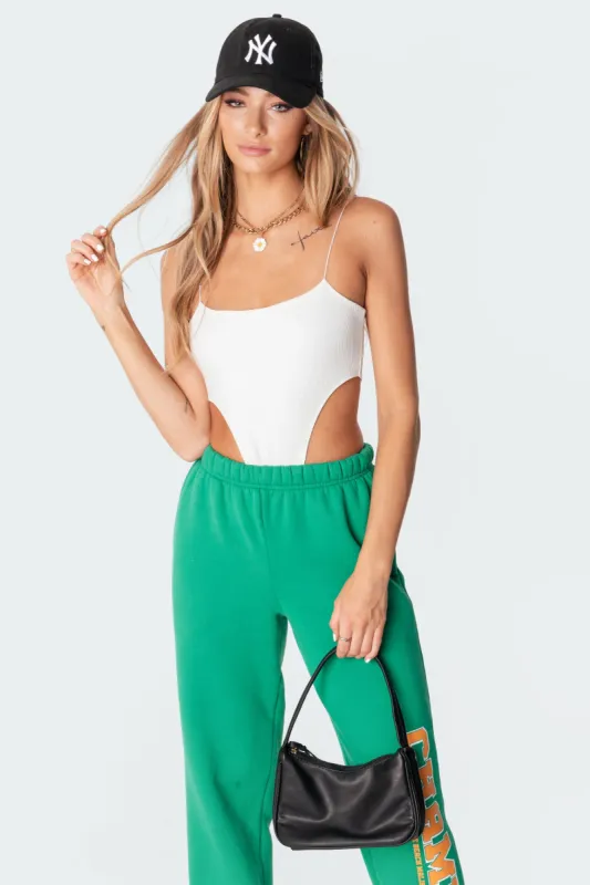 Camilla Ribbed High-Cut Bodysuit sold by Edikted