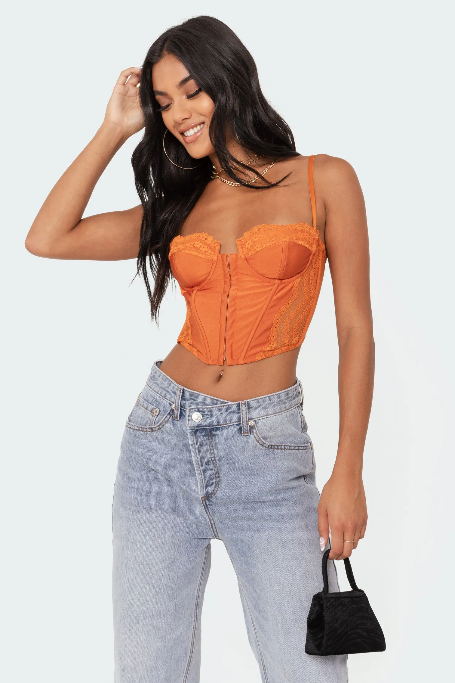 Payton Lace Corset sold by Edikted product image thumbnail 3