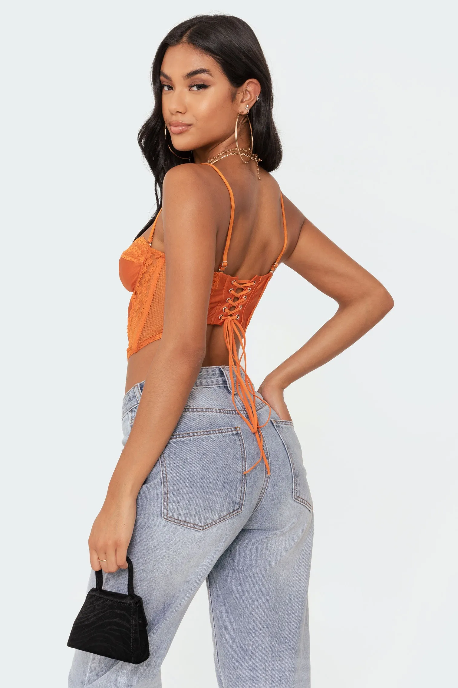 Payton Lace Corset sold by Edikted product image thumbnail 5