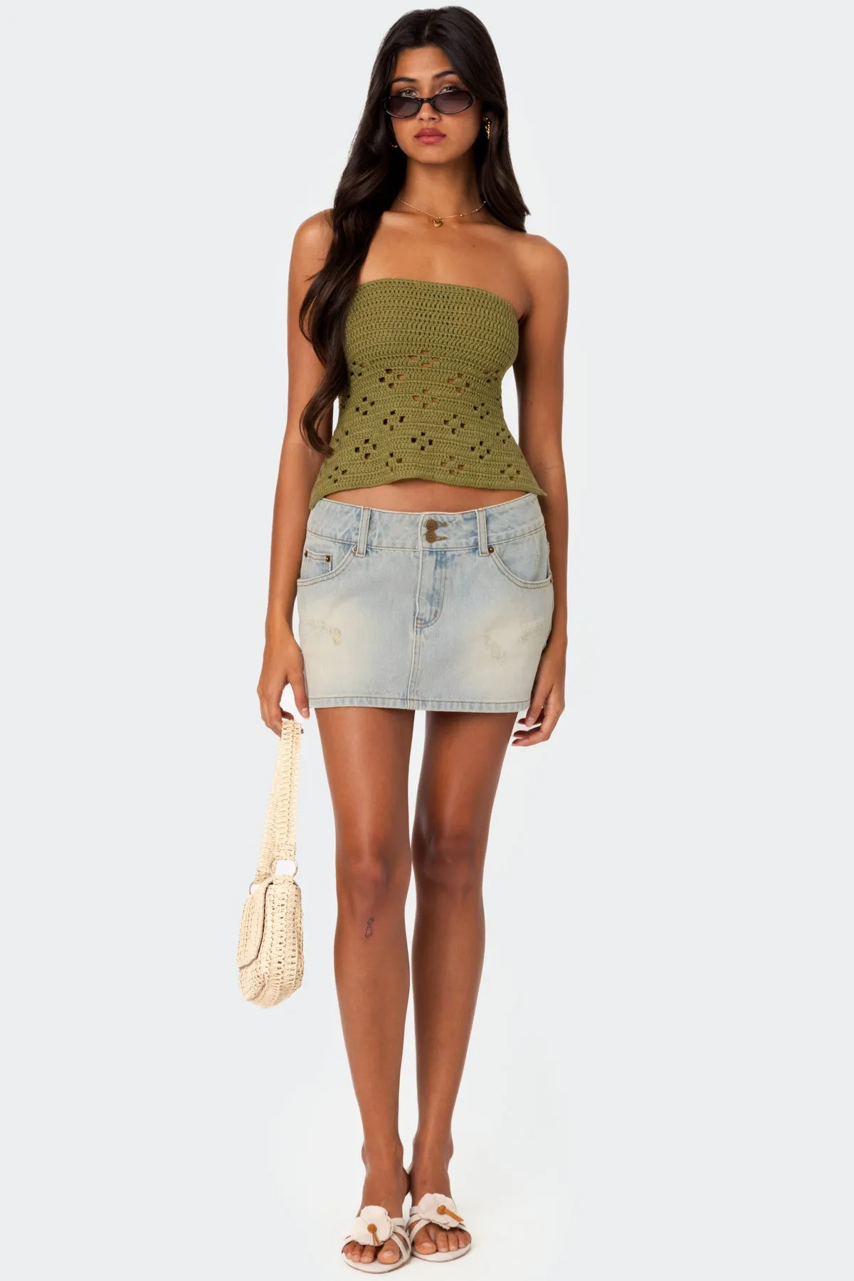 Niki Crochet Strapless Top sold by Edikted product image thumbnail 5