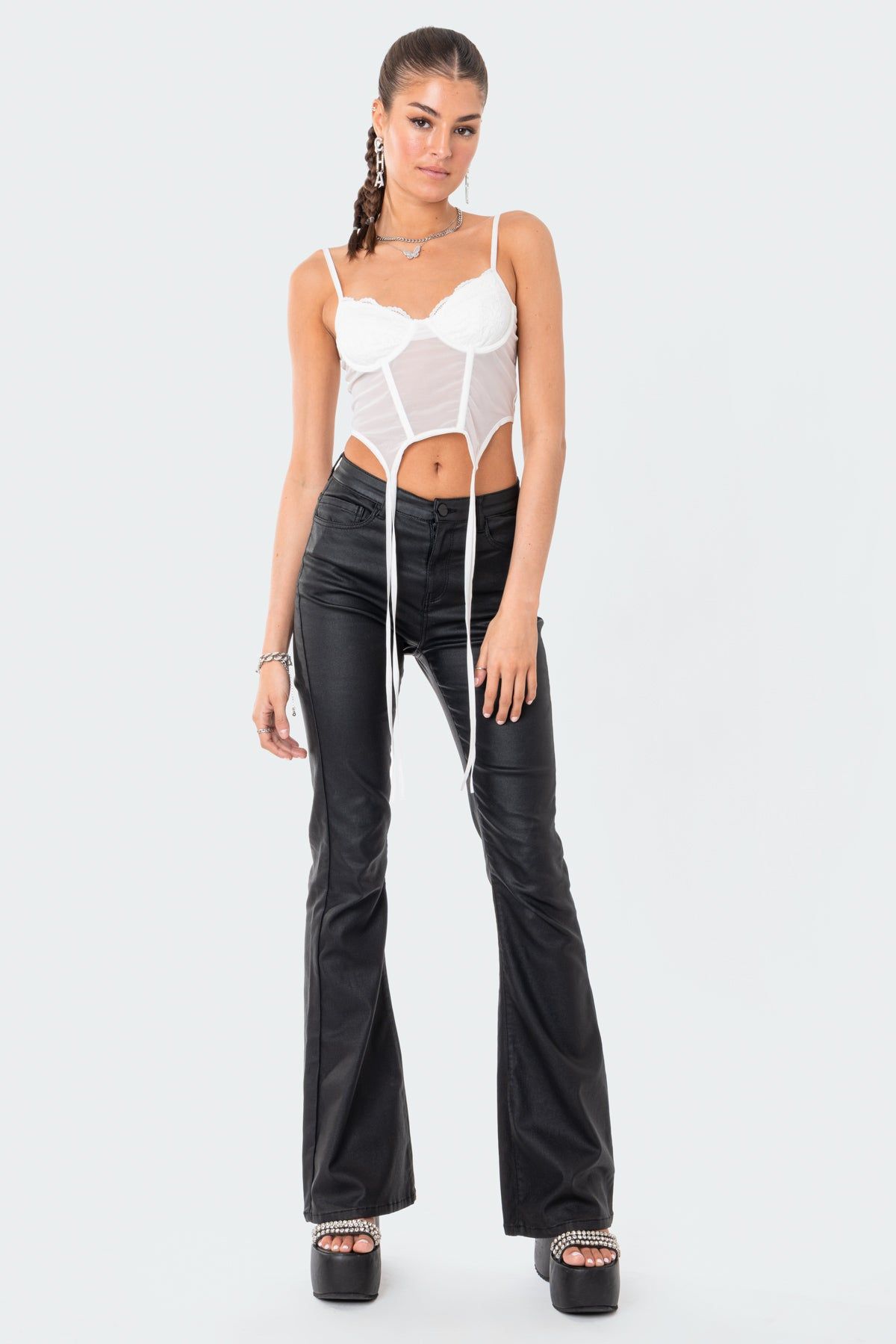 Daria Strap Corset Top sold by Edikted