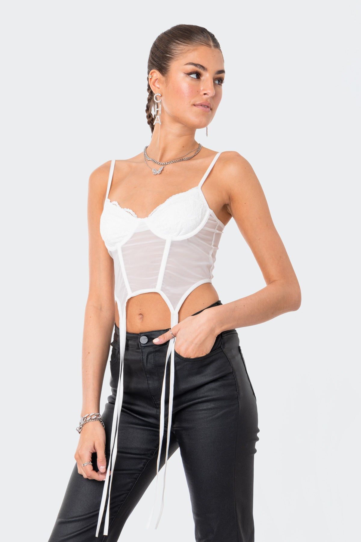 Daria Strap Corset Top sold by Edikted product image thumbnail 2