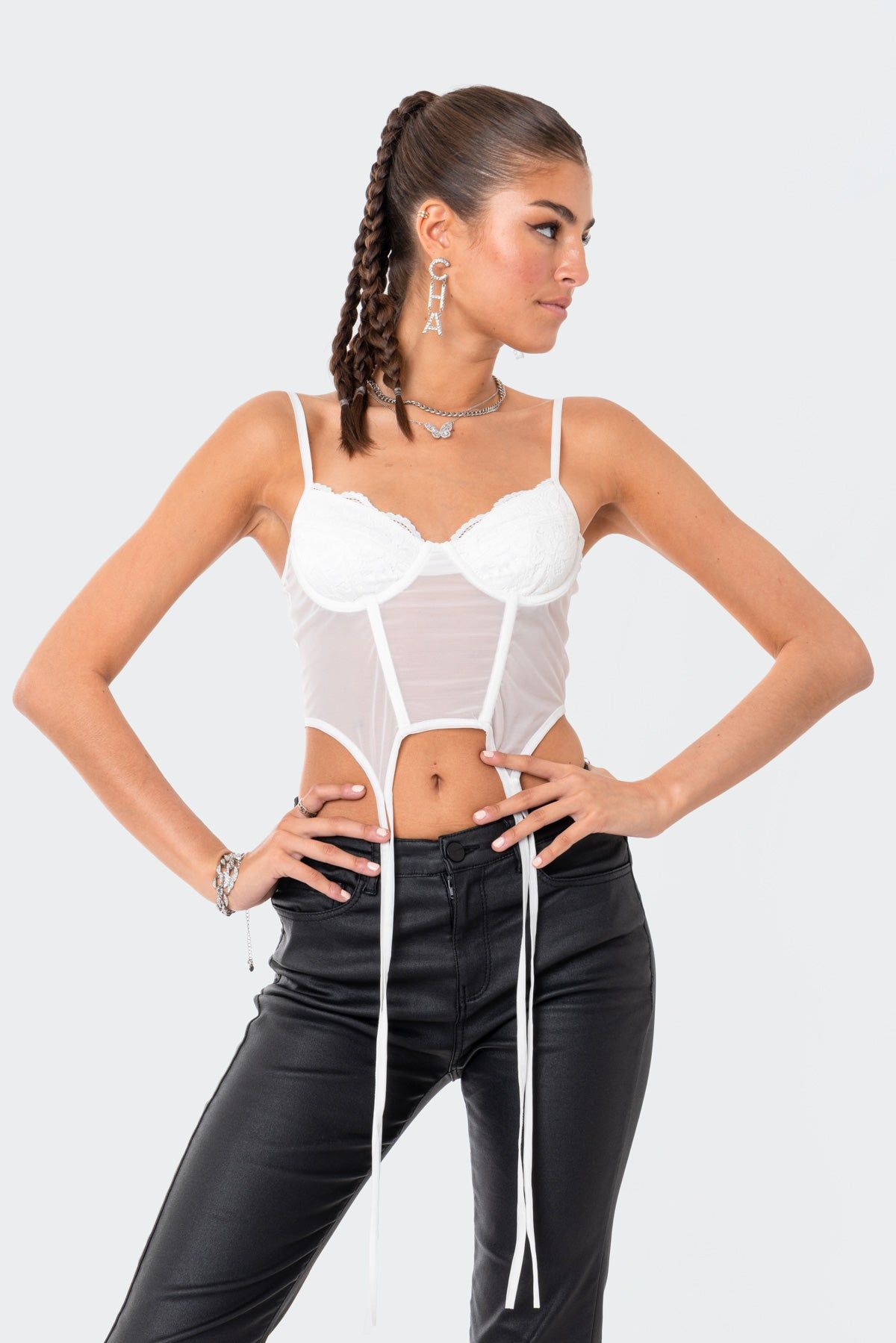 Daria Strap Corset Top sold by Edikted product image thumbnail 3