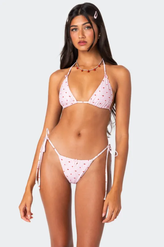 Picnic Triangle Bikini Top sold by Edikted