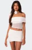 Hadley Fold Over Mesh Tube Top sold by Edikted