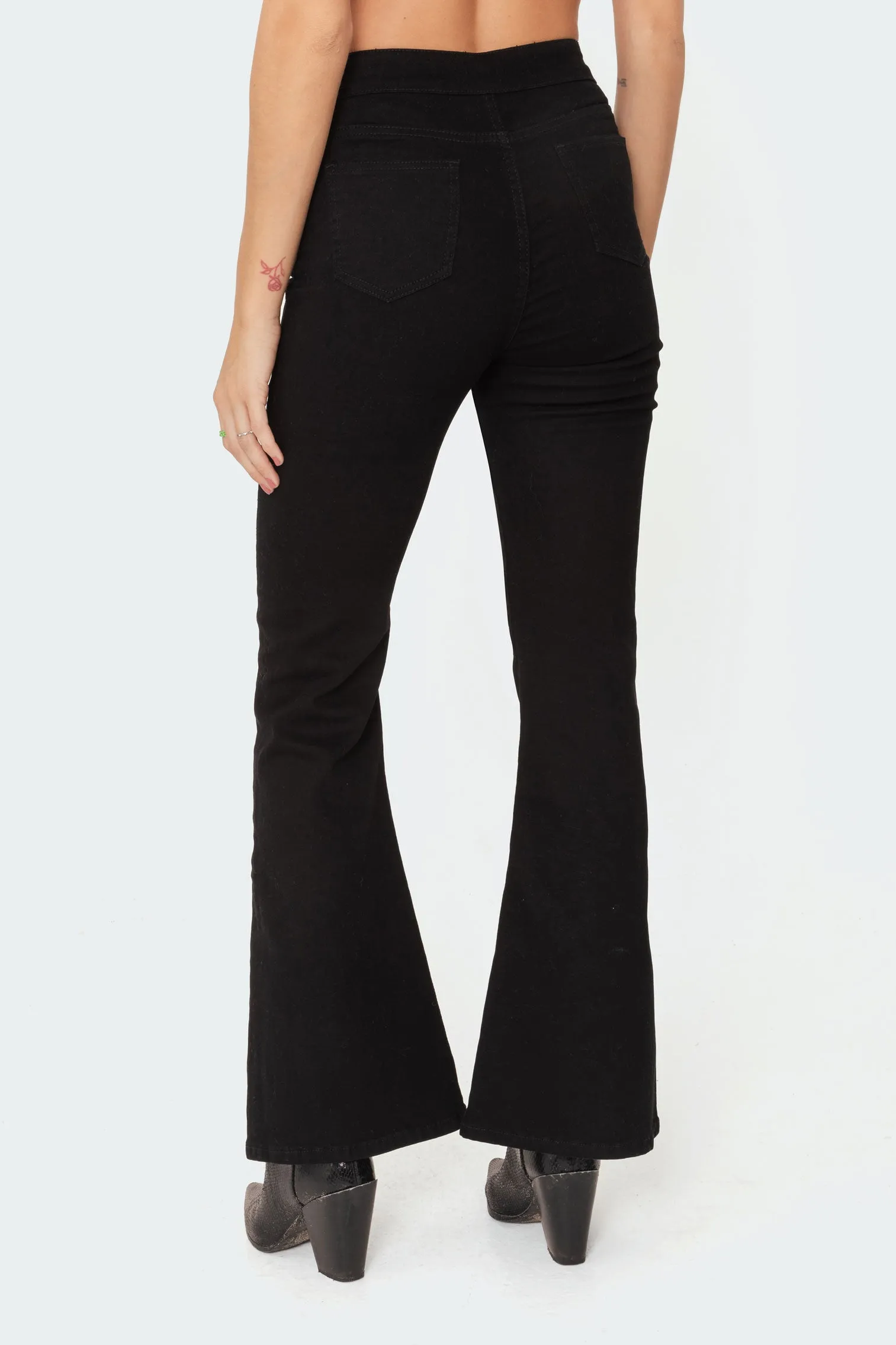 Olympia Cut-Out Flared Jeans sold by Edikted product image thumbnail 4