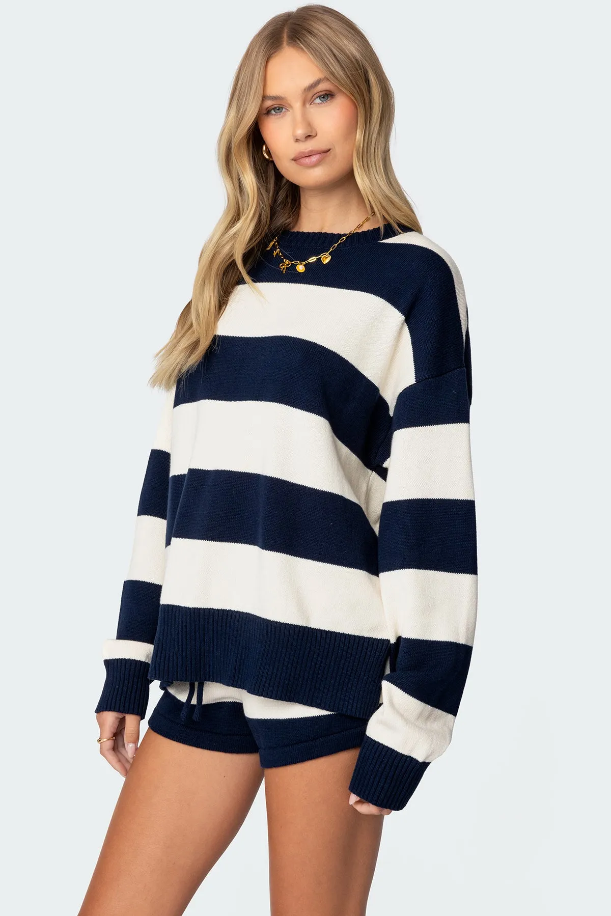 Riley Oversized Striped Sweater sold by Edikted product image thumbnail 3