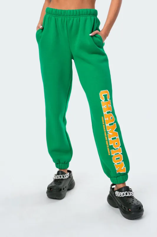 La Champion Sweatpants sold by Edikted