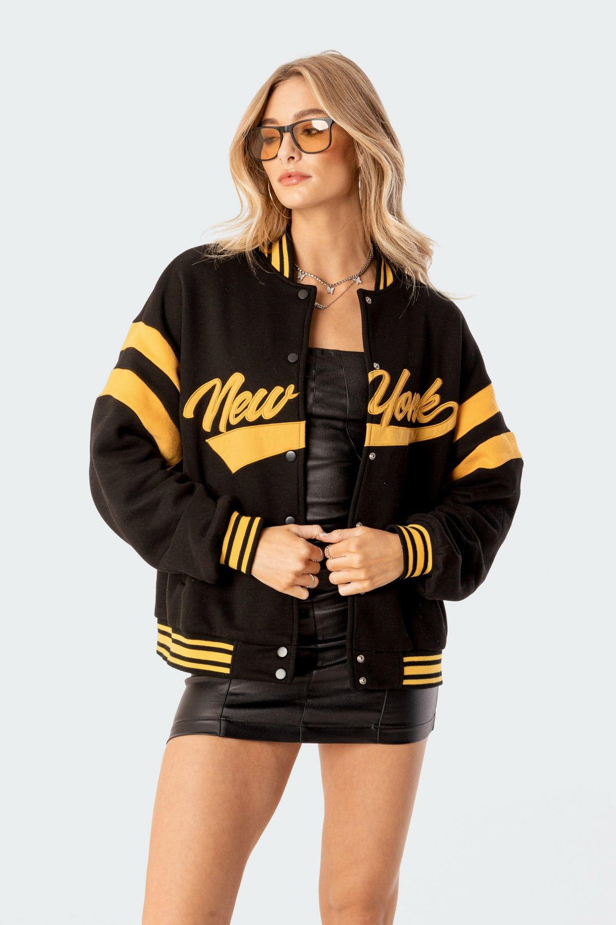 New York Sweatshirt Jacket sold by Edikted