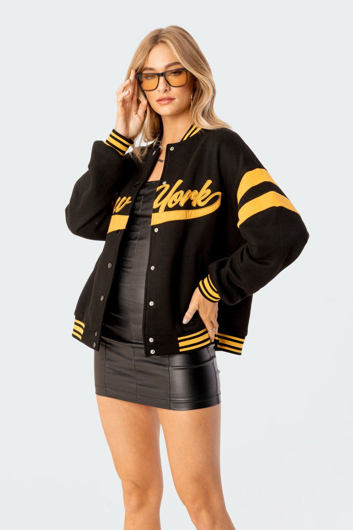 New York Sweatshirt Jacket sold by Edikted product image thumbnail 3