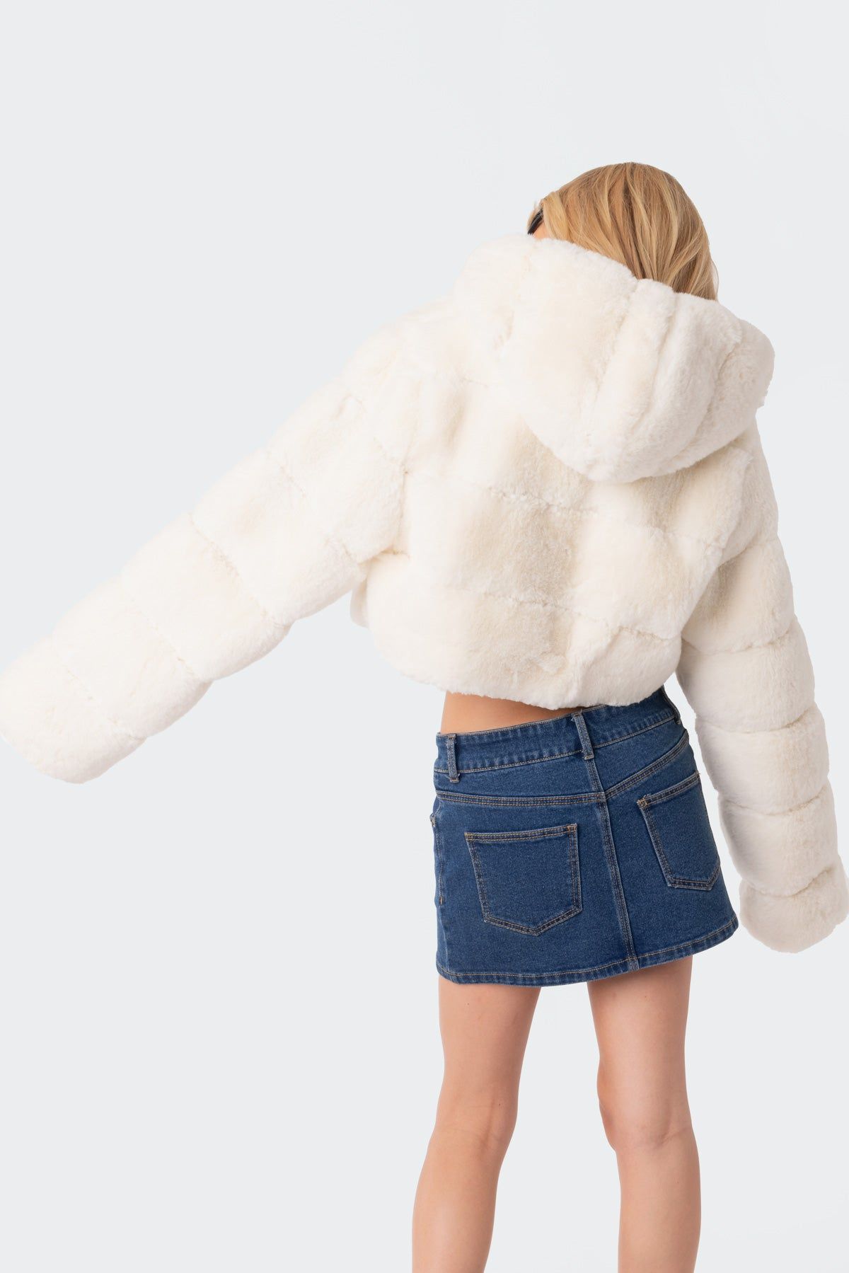 Snow Bunny Faux Fur Jacket sold by Edikted product image thumbnail 5
