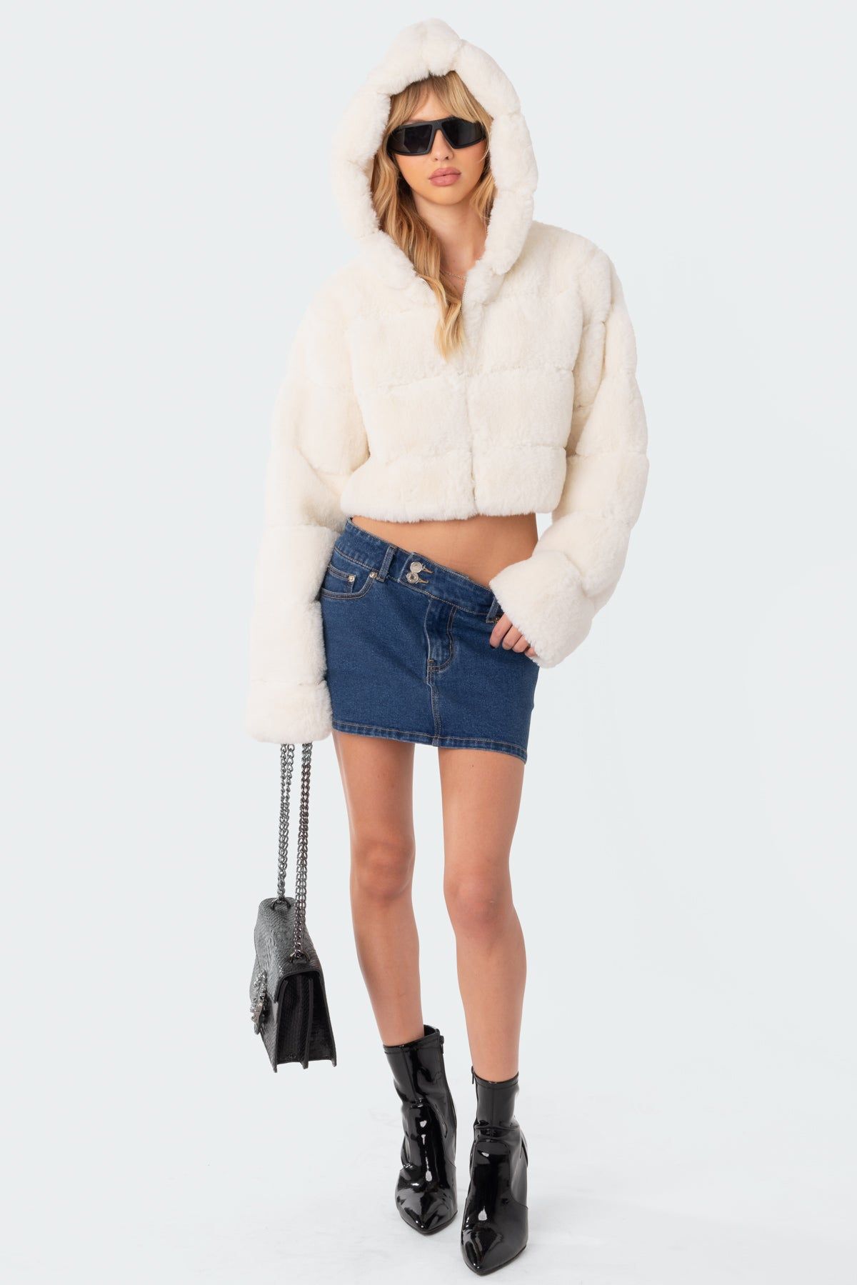 Snow Bunny Faux Fur Jacket sold by Edikted product image thumbnail 3