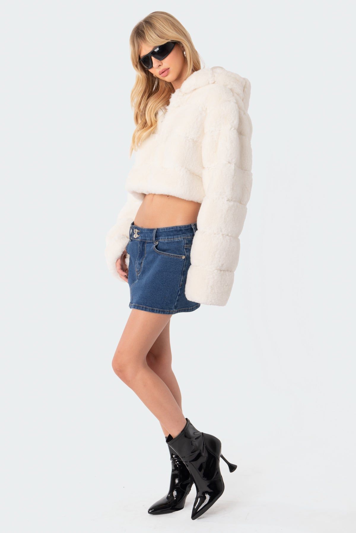 Snow Bunny Faux Fur Jacket sold by Edikted product image thumbnail 4
