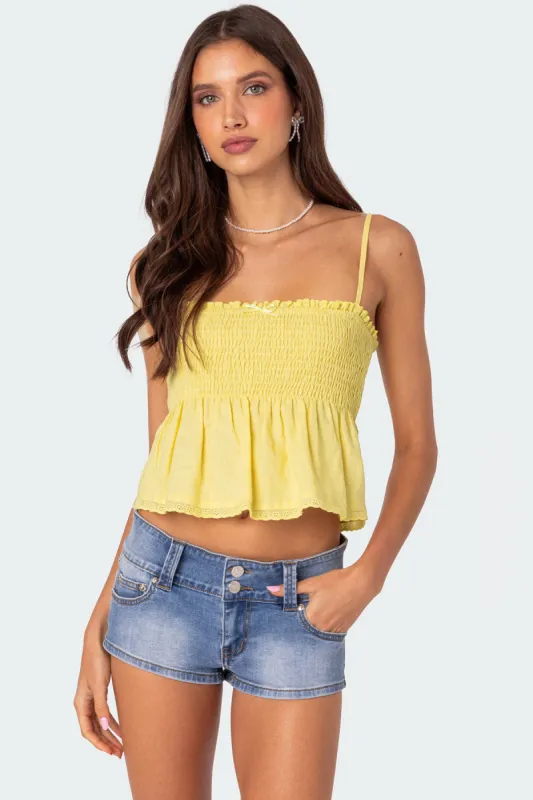 Millie Scrunch Tank Top sold by Edikted