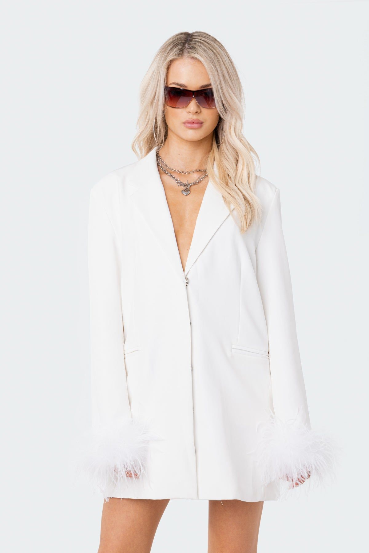 Feather Cuff Blazer Dress sold by Edikted product image thumbnail 2