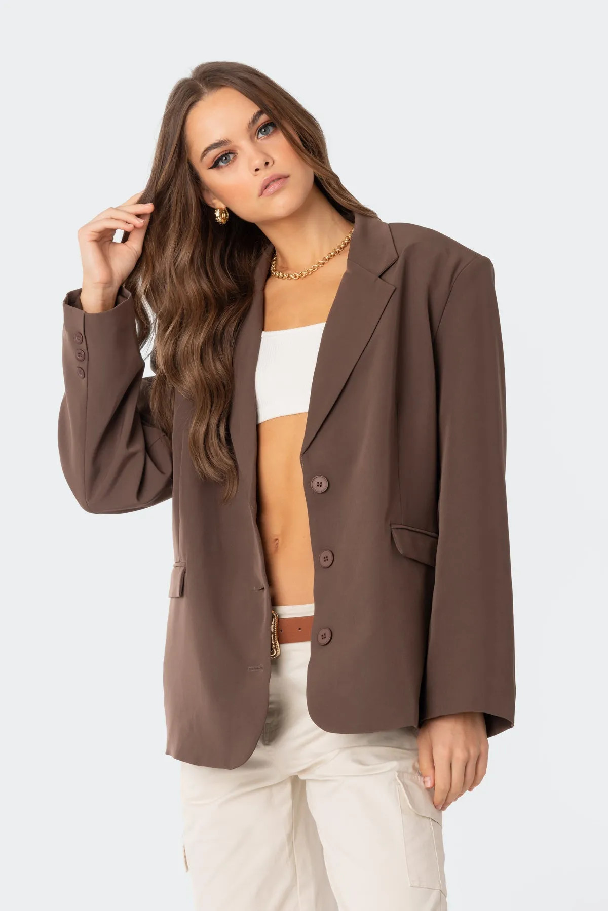 Hailey Oversized Blazer sold by Edikted product image thumbnail 3
