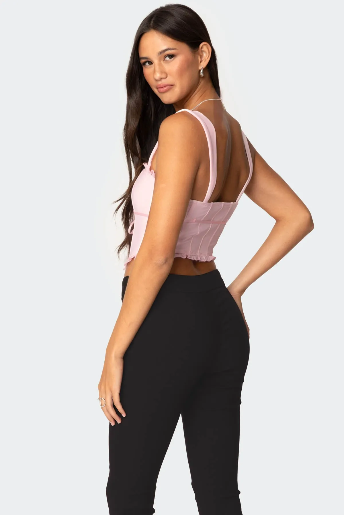 Coquette Mesh Corset sold by Edikted product image thumbnail 4