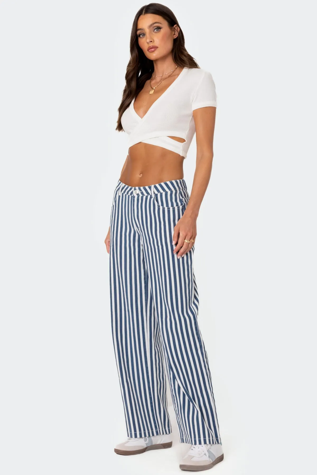 Striped Low Rise Jeans sold by Edikted product image thumbnail 5