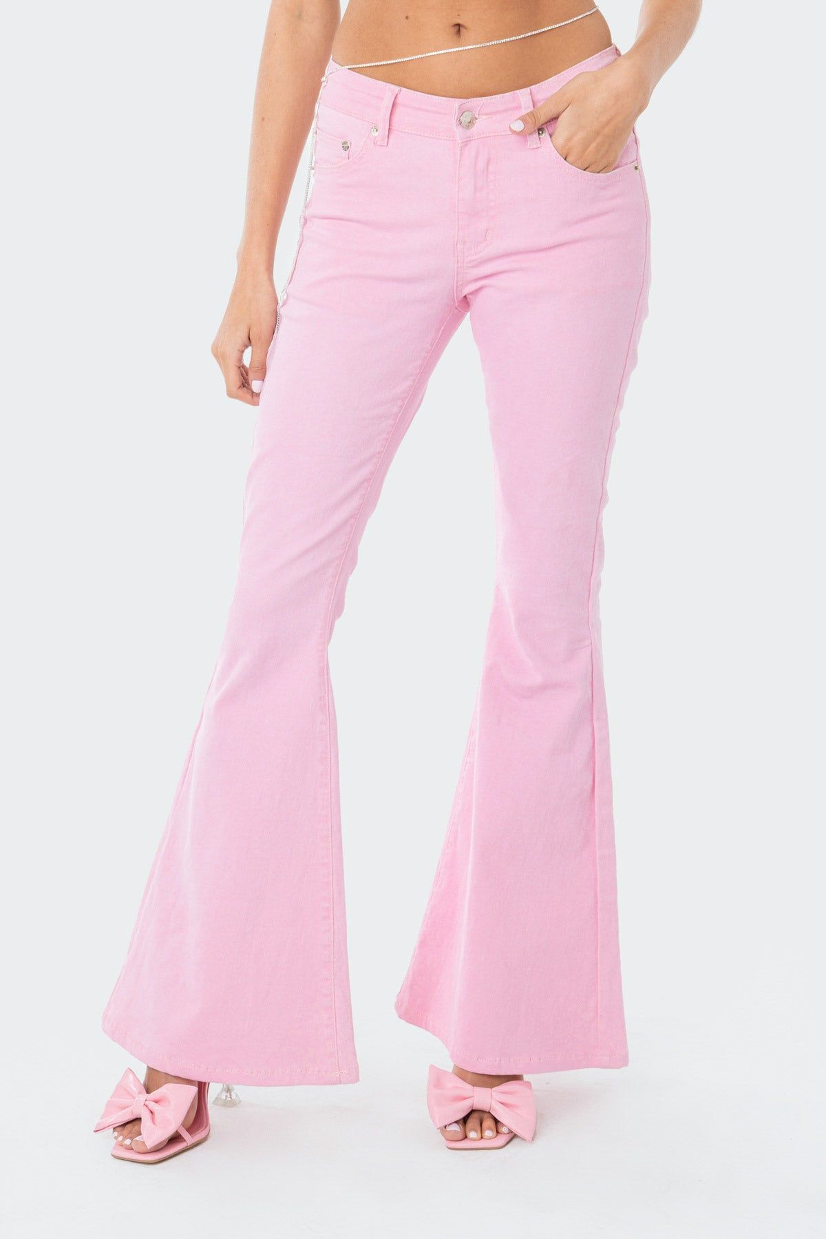 Cupid Mid-Rise Flared Jeans sold by Edikted product image thumbnail 2