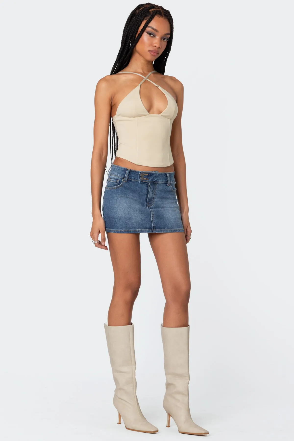 Lou Crossover Beaded Corset sold by Edikted product image thumbnail 4