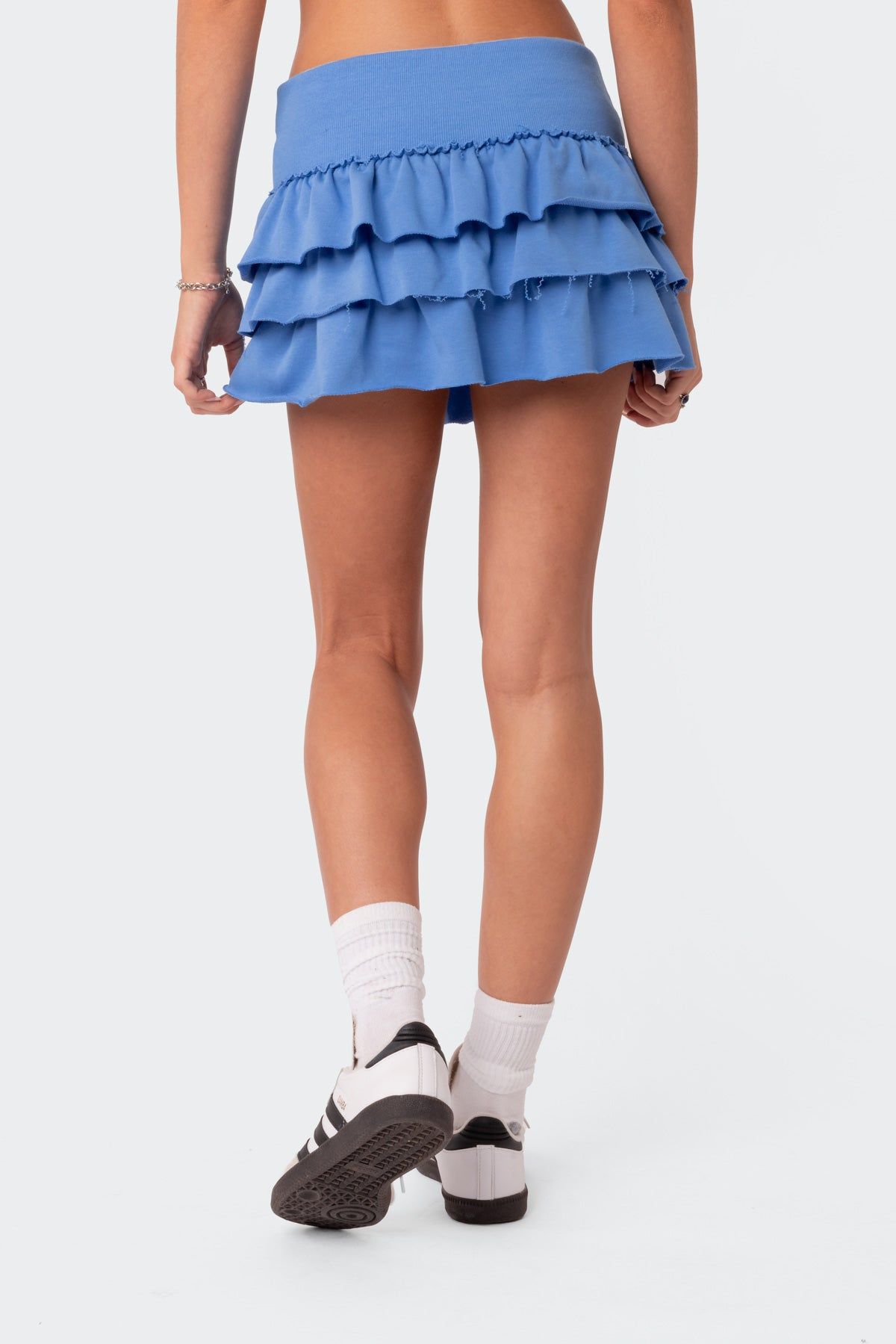 Martina Ruffle Terry Mini Skirt sold by Edikted product image thumbnail 4