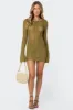 Back Cut Out Crochet Mini Dress sold by Edikted