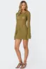Back Cut Out Crochet Mini Dress sold by Edikted