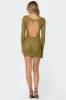 Back Cut Out Crochet Mini Dress sold by Edikted