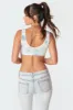 Aqua Tie-Dye Ribbed Crop Top sold by Edikted