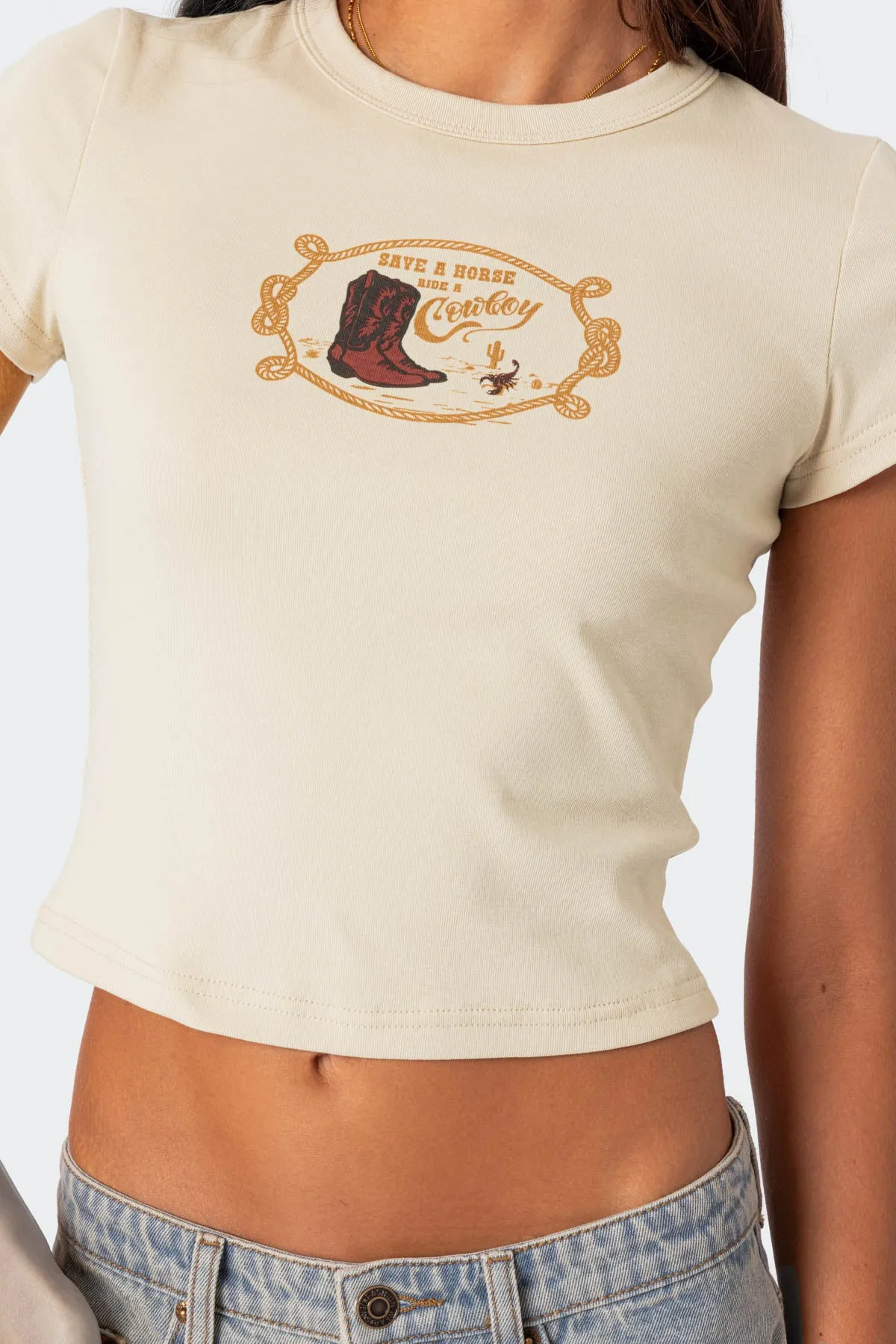 Save A Horse T Shirt sold by Edikted product image thumbnail 3