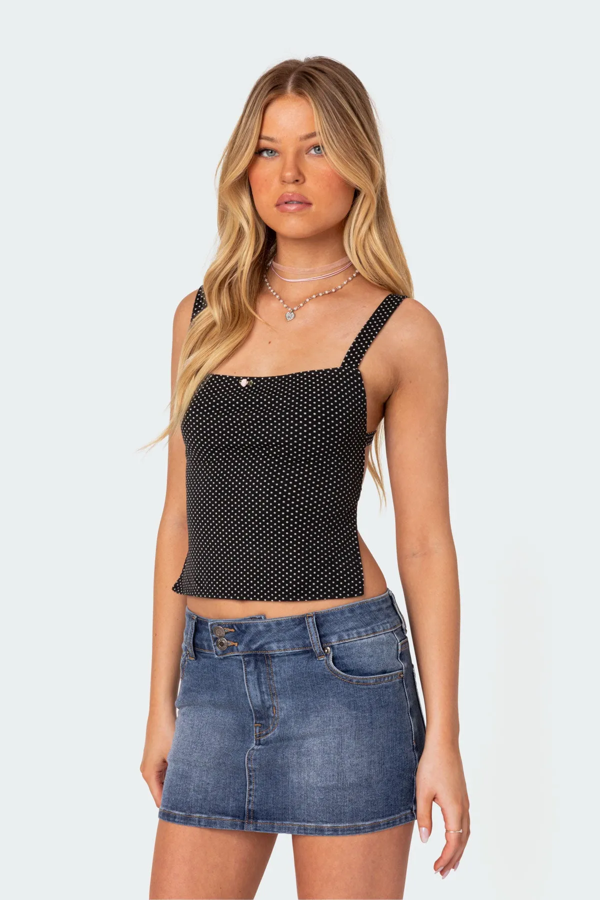 Kaia Polka Dot Tie Back Top sold by Edikted product image thumbnail 4