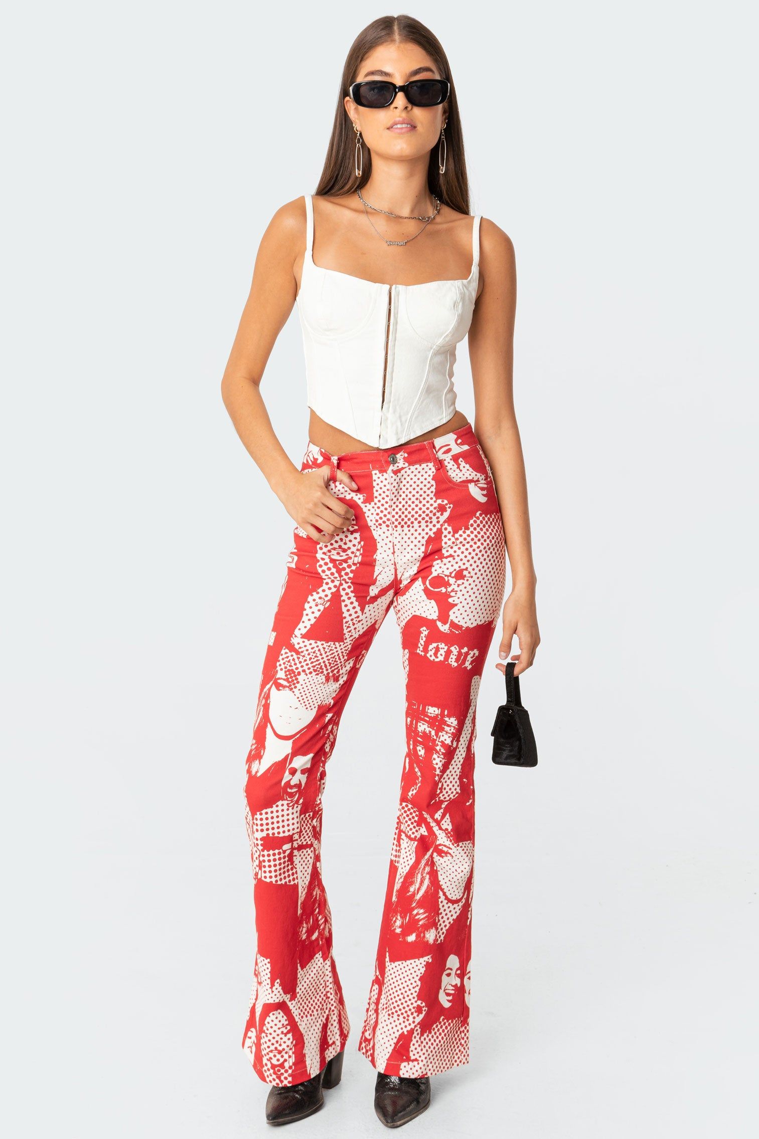 Keelee Denim Corset Top sold by Edikted product image thumbnail 2