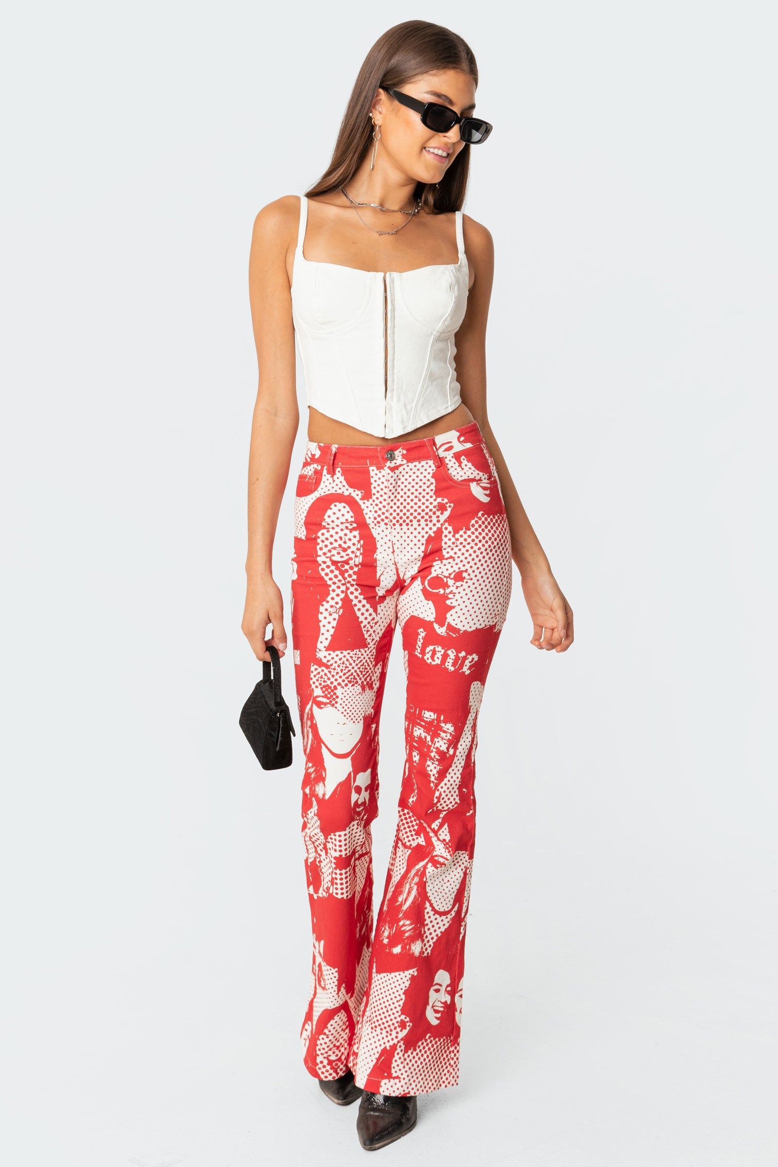 Keelee Denim Corset Top sold by Edikted product image thumbnail 3