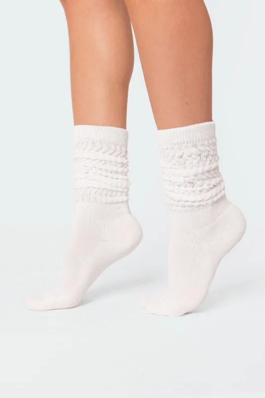 Slouchy Scrunch Socks sold by Edikted