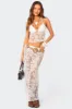 Bess Open Back Sheer Lace Top sold by Edikted