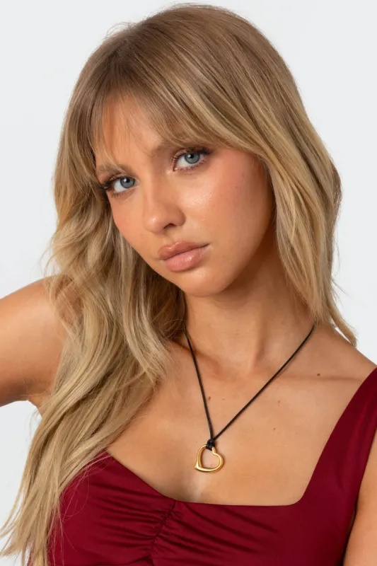 Heart Of Gold Cord Necklace sold by Edikted