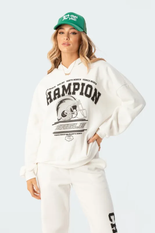 La Champion Oversized Hoodie sold by Edikted