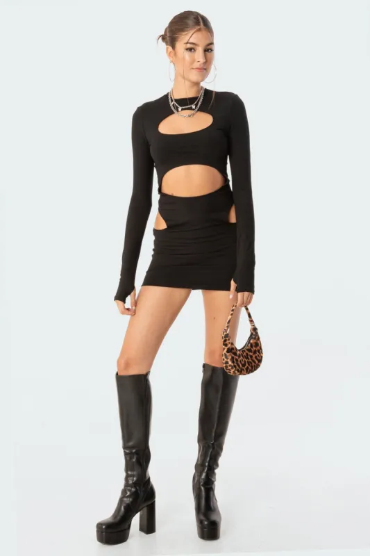 Elina Cut-Out Mini Dress sold by Edikted