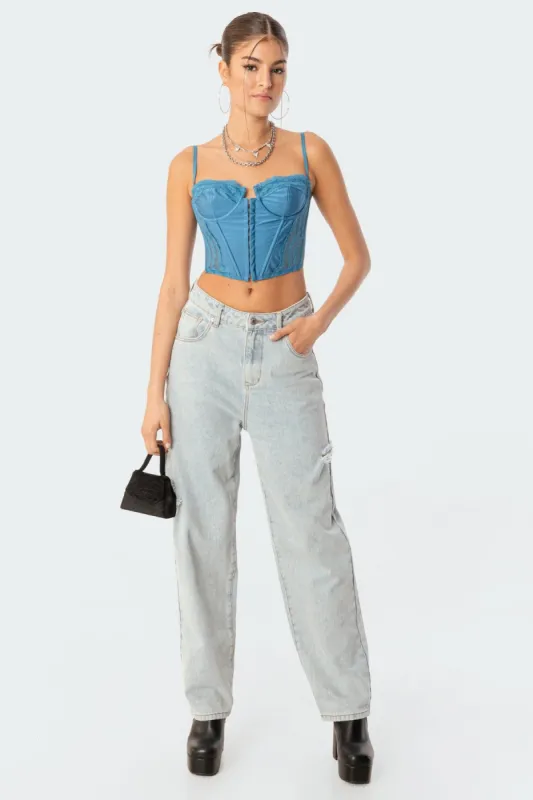 Leona Boyfriend Ripped Jeans sold by Edikted