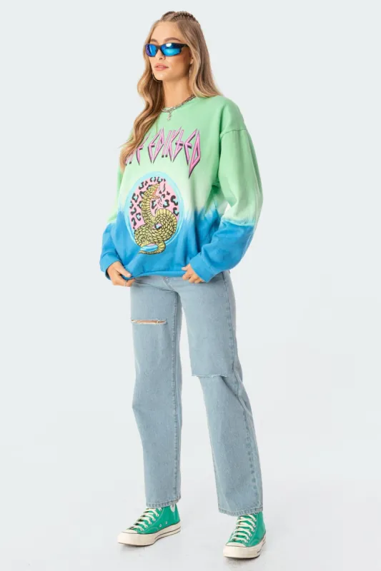 Serpent Oversized Sweatshirt sold by Edikted