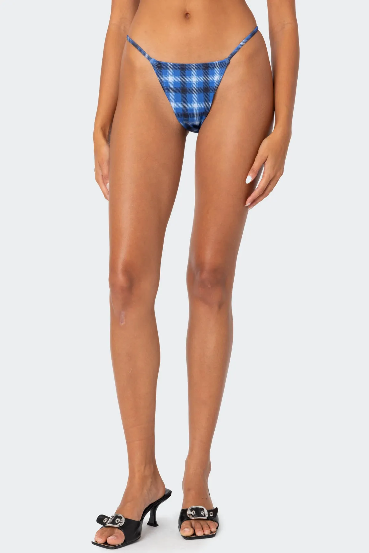 Preppy Plaid String Bikini Bottom sold by Edikted product image thumbnail 3