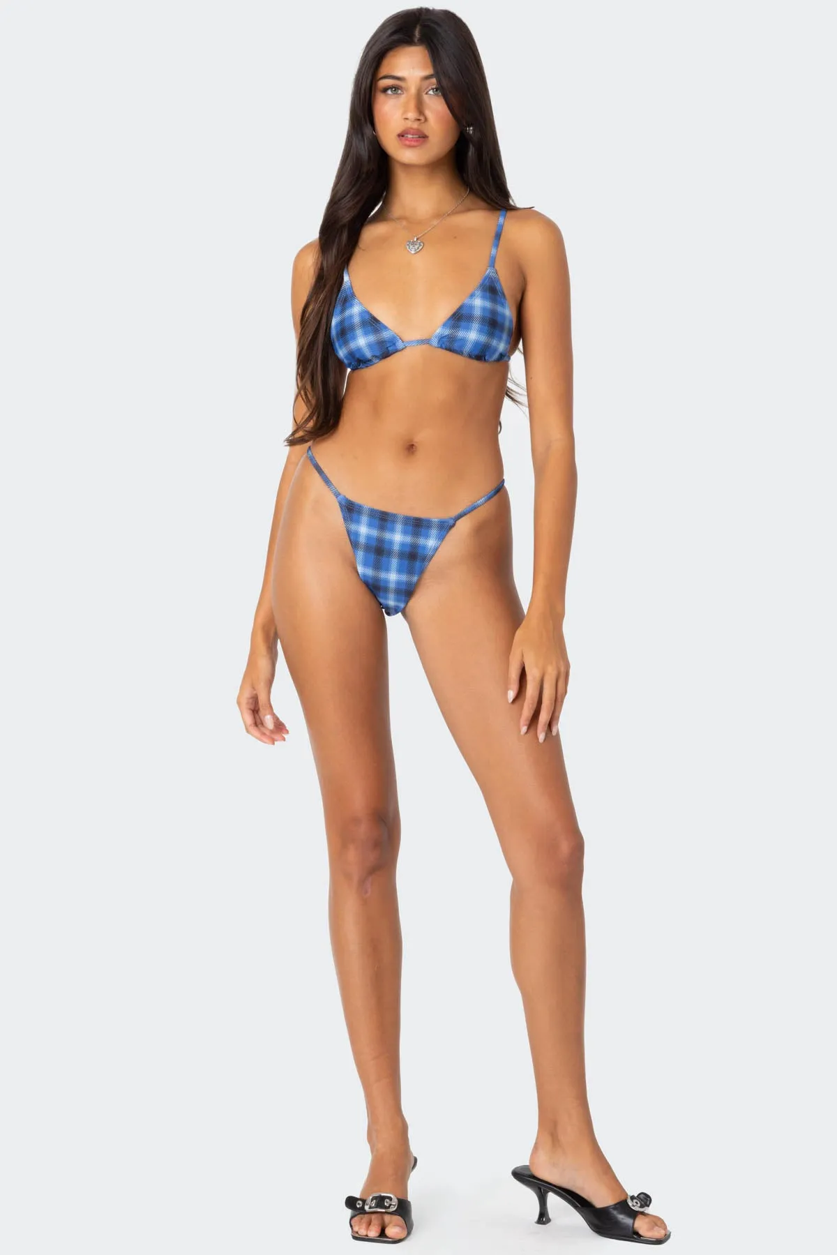 Preppy Plaid String Bikini Bottom sold by Edikted product image thumbnail 2